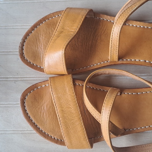 Labu Genuine Leather Stylish Tan Quality Neutral Ankle Strap Leather Sandals - Picture 2 of 8